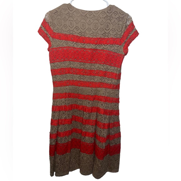 BCBGMAXAZRIA Mixed Lace Shirt Cotton Dress - Picture 3 of 6